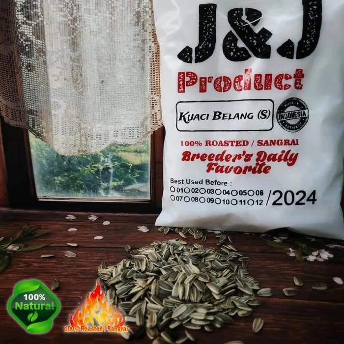 J&J Product pakan burung Kuaci Hitam Kwaci belang