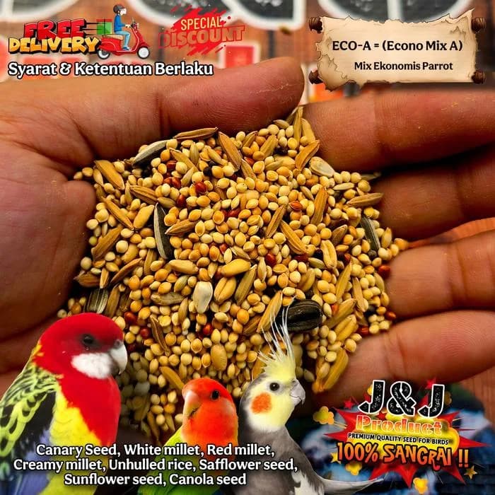 Milet Ekonomis J&J Premium Pakan burung 20kg