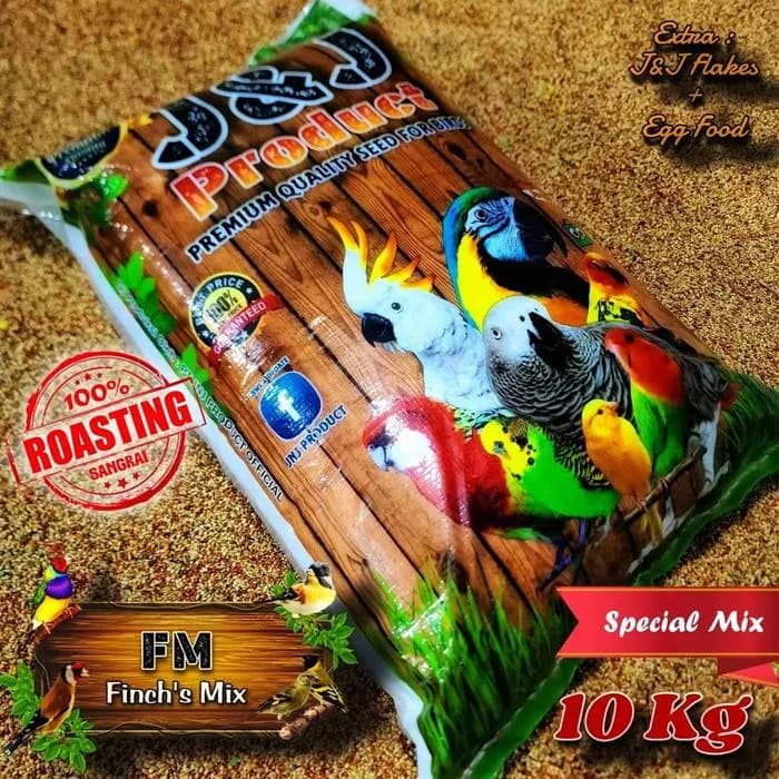 Pakan burung FINCH MIX 10kg JJ Premium seed emprit pipit