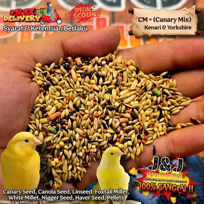 Pakan burung CANARY YORKSHIRE MIX 5kg JJ Premium seed kenari