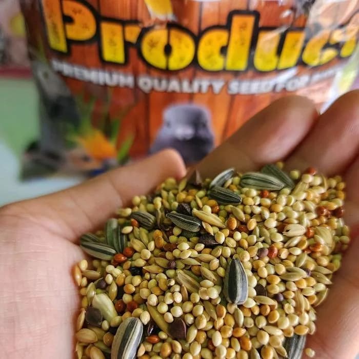 J&J Product Pakan burung Lovebird Parrot Mix Makanan burung harian dan ternak